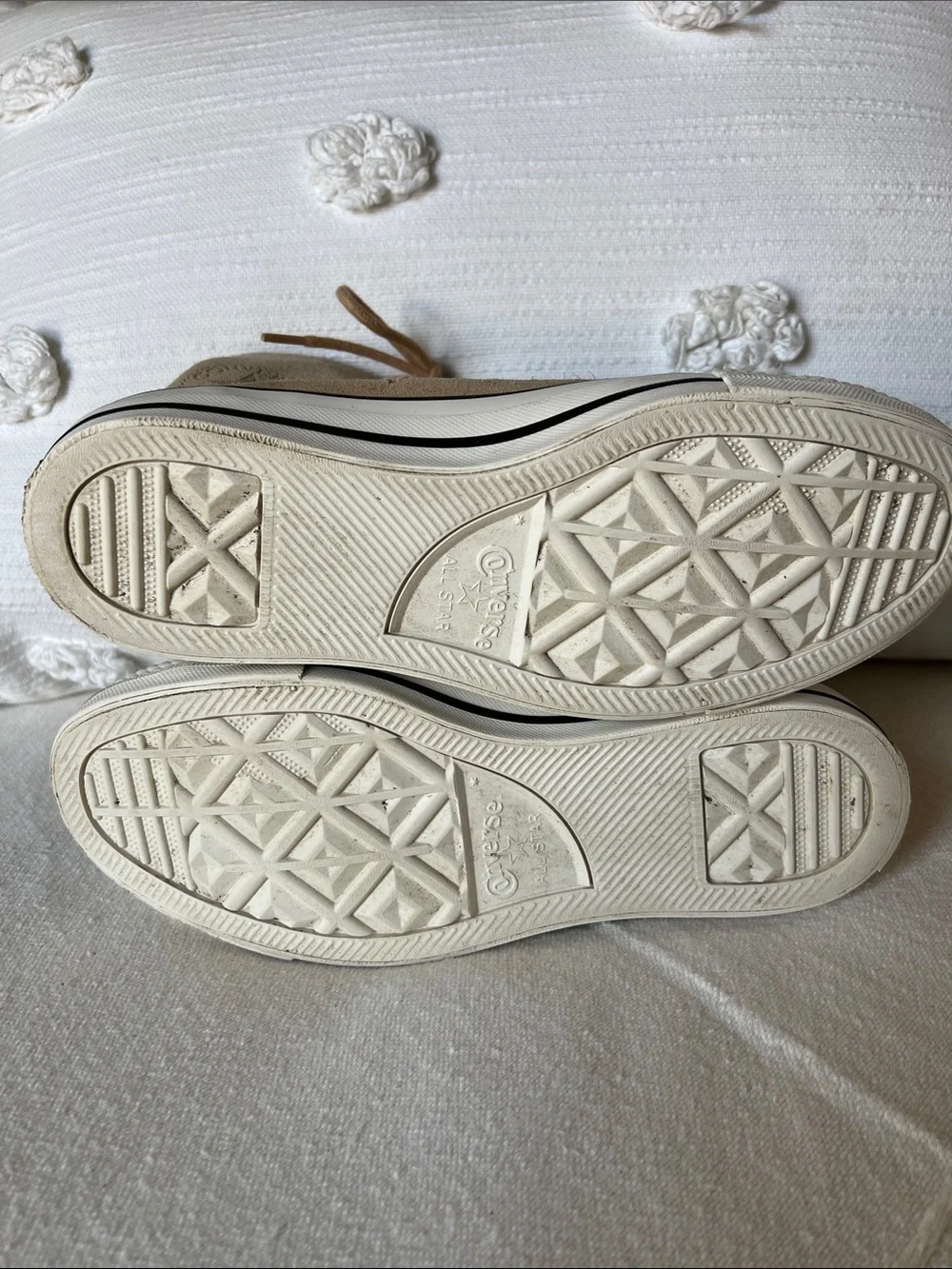 Converse Chuck Taylor AllStar High Mono Suede sneakers, Sand Dune colorway